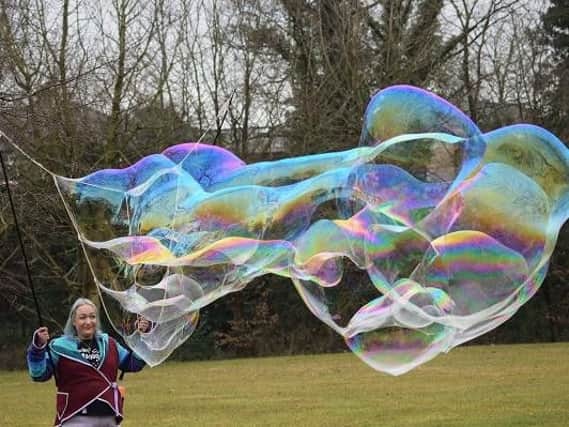 Wigan mum Emma says bubble displays like these bring people of all ages together