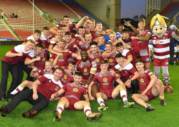 Celebrations for Wigan's Under-19s