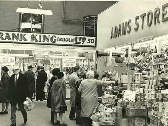 Inside Wigan Market in the 60s