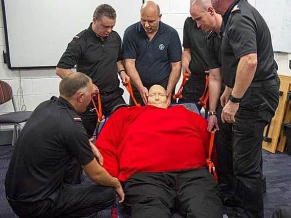 Firefighters are trained in helping bariatric patients