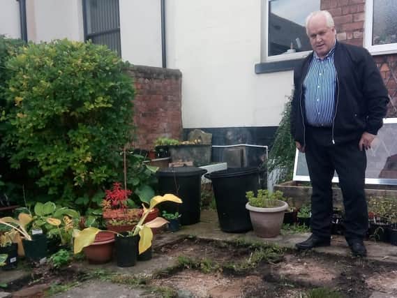 Ian Darrington in his garden