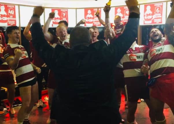 Shaun Wane and players celebrate. Picture: Phil Wilkinson
