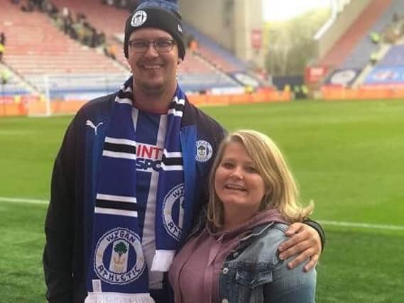 Newly-weds Mike and Jordan Fabert took in a Latics game while on their honeymoon visit to the UK