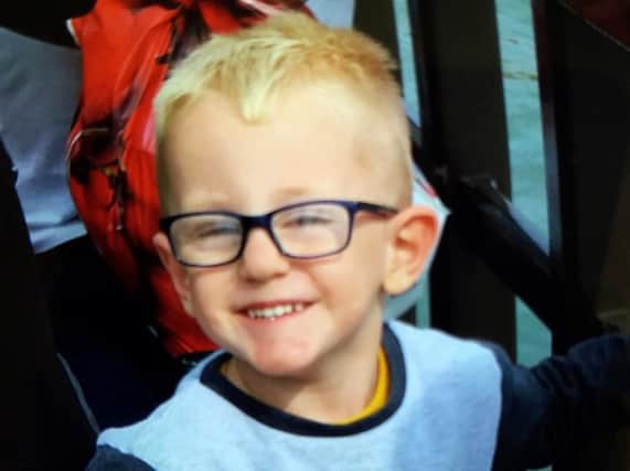 Three-year-old Leo Durrington was seriously injured