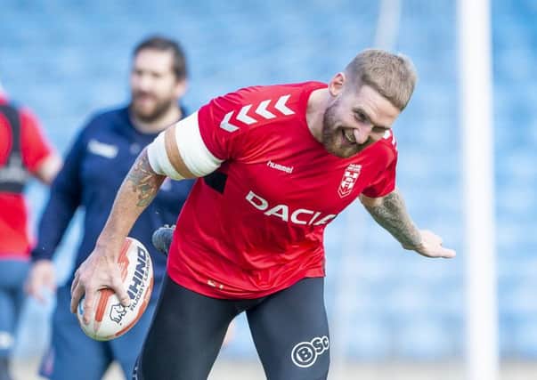 Sam Tomkins in training yesterday. Picture: SWPix