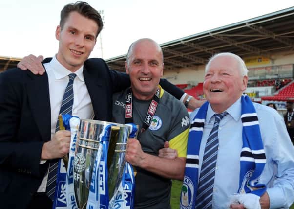 David Sharpe with Paul Cook and Dave Whelan