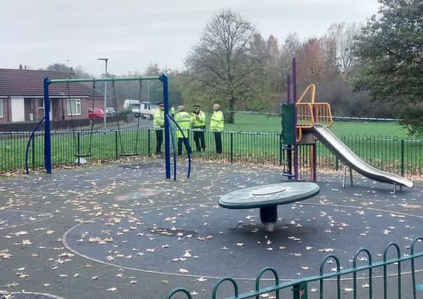 The Marsh Green playground sealed off