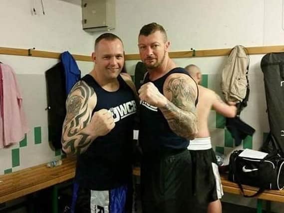 Chris Gaskell (left) is getting into the ring in memory of friend Steve (right) who passed away earlier this year