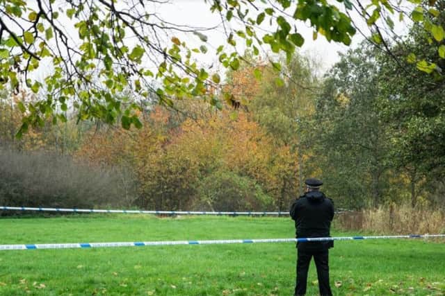 Police at the scene where near to where John's body was found