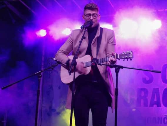 Jake Quickenden at the Wigan Christmas lights switch on