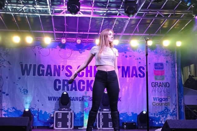 Olivia Garcia at the Wigan Christmas lights switch on