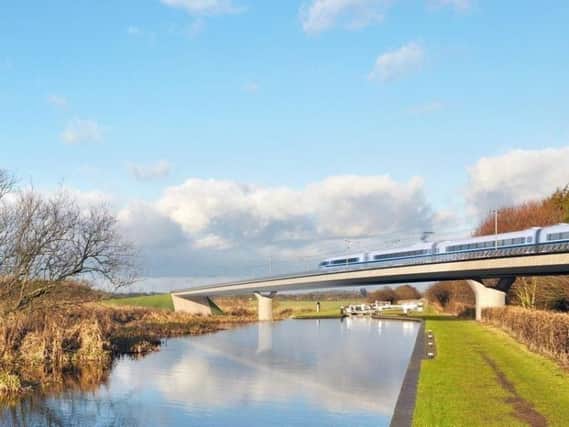 An artist's impression of HS2