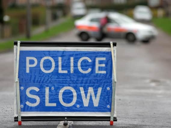 Police at the scene of a road accident