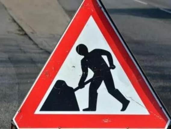 Roadworks will take place for the next week