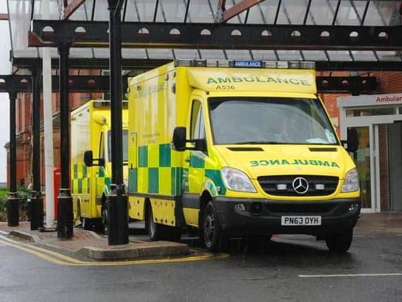 Ambulances at Wigan Infirmary. Emergency services staff are facing unacceptable levels of abuse