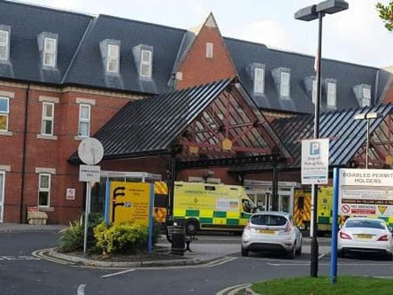 Wigan accident and emergency department where a man showed up armed with a lock knife