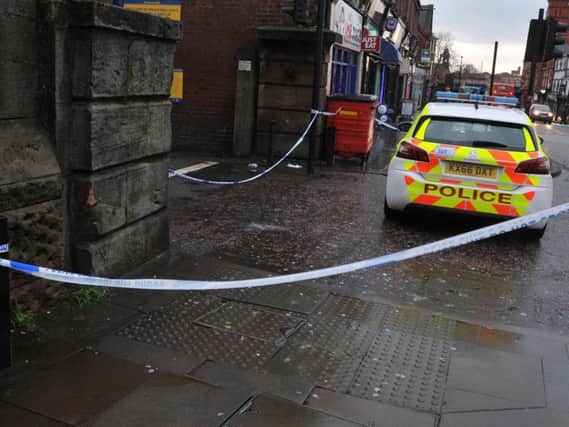 Police cordoned off the area on Wallgate
