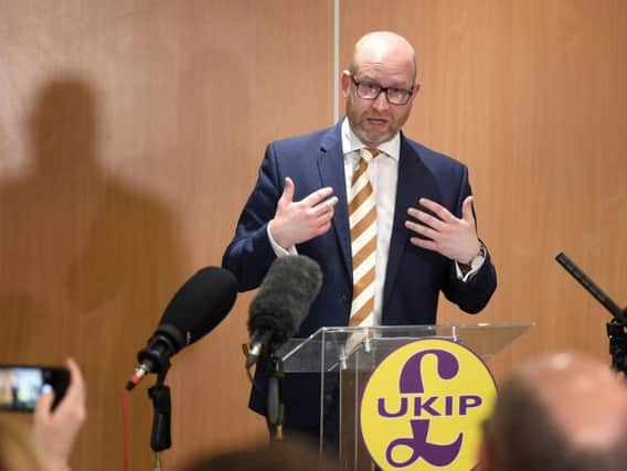 Paul Nuttall announcing his resignation from Ukip