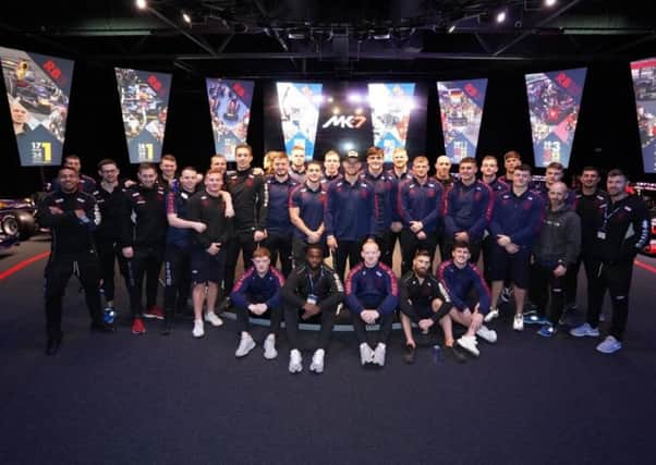 The Warriors squad at the Red Bull camp