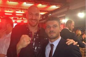 Oliver Gildart with heavyweight boxer Tyson Fury at BBC Sports Personality awards