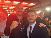 Oliver Gildart with heavyweight boxer Tyson Fury at BBC Sports Personality awards