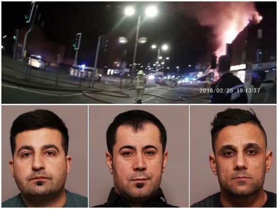(left to right) Hawkar Hassan, Arkan Ali and Aram Kurd, who have been convicted at Leicester Crown Court of murdering five people in a shop explosion.
