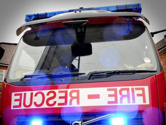 A Wigan fire crew was called to the fire at around noon today