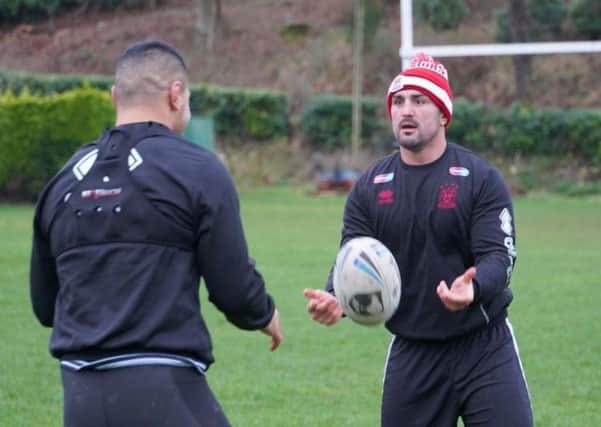 Ben Flower during Wigan's training camp in the Lake District