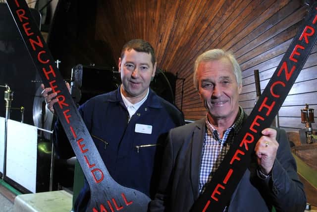 Trencherfield Mill Residents Association' chair Dave King and engine house manager Bill Rowley