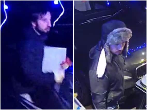 The two men police want to speak to in connection with the attack in Norley Hall