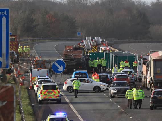 The scene on the M58
