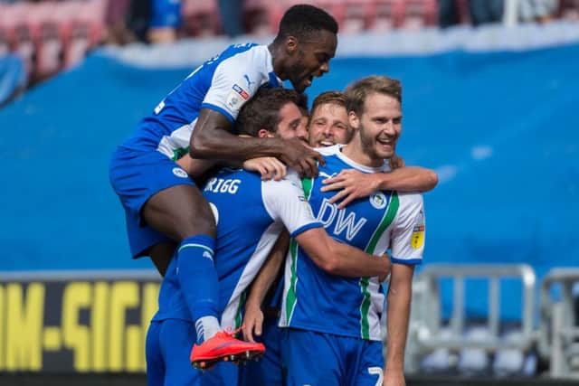 The 'Fab Four' - Gavin Massey, Michael Jacobs, Will Grigg and Nick Powell