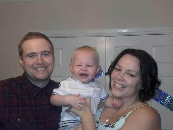 Dave Hughes with wife Louise and son George