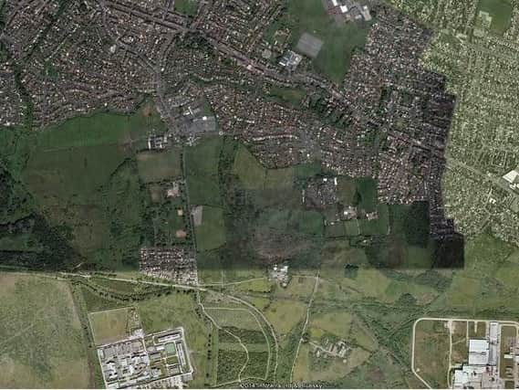 An aerial view of the South of Hindley site