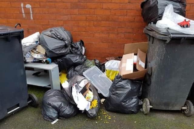 The rubbish dumped by the couple which contained personal papers which led to their identification