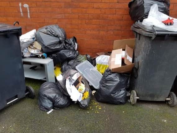 The rubbish dumped by the couple which contained personal papers which led to their identification