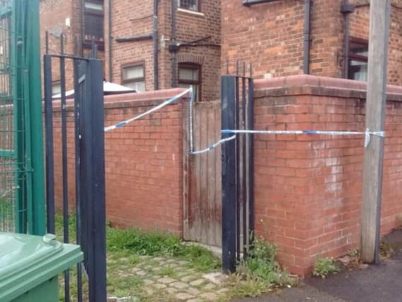 The Scholes alleyway where the incident took place