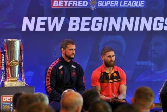 Sean O'Loughlin and Sam Tomkins and the Super League launch
