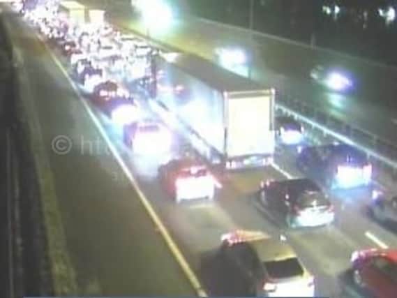 The queues on the M6 this evening