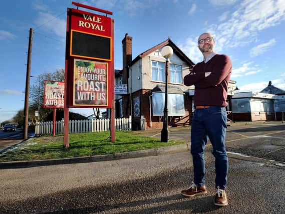 Gary Lewis, representing the owner, outside the Vale Royal carvery in Orrell