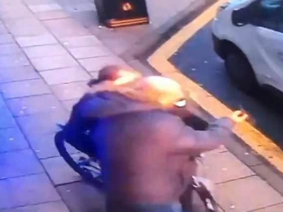 CCTV footage of the incident on King Street