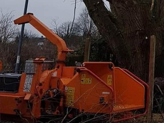 The wood chipper was stolen from Arch Lane in Ashton-in-Makerfield