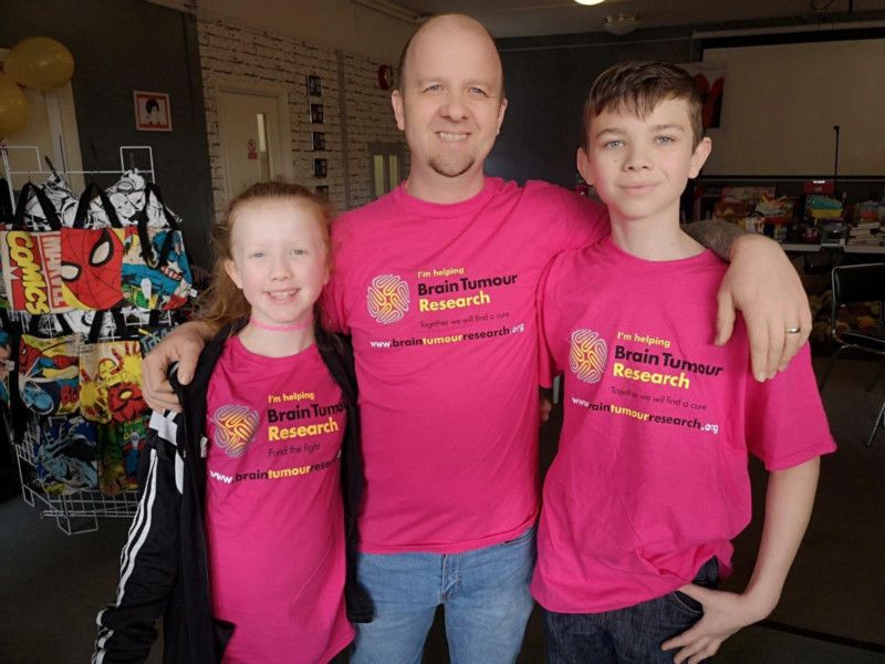 Wigan siblings fund-raise to battle brain tumours as dad fights on a ...