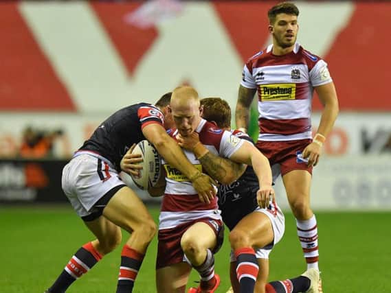 Liam Farrell in action against Sydney Roosters