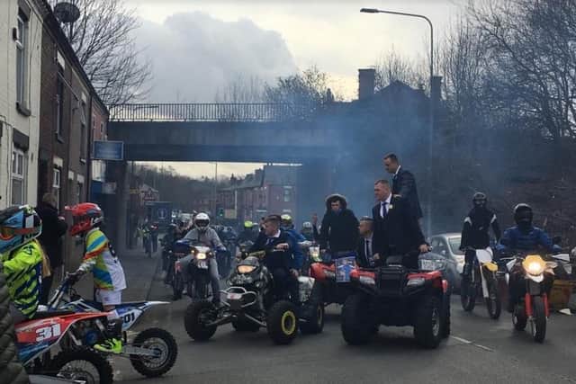 The procession on the way to Billy's funeral