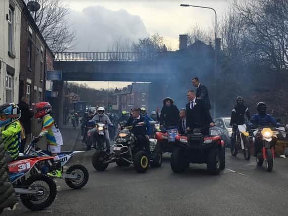The procession on the way to Billy's funeral
