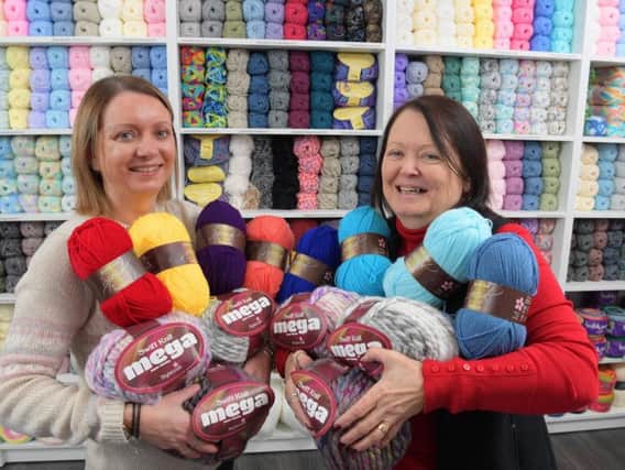 Lisa Yates and mum Sheena Southern in their new wool shop on Standish High Street