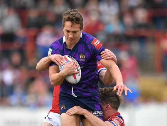 Liam Forsyth playing for Wigan in 2017