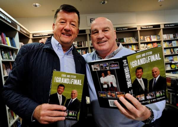 Eddie Hemmmings (left) with Mike Stephenson at their book launch in Wigan