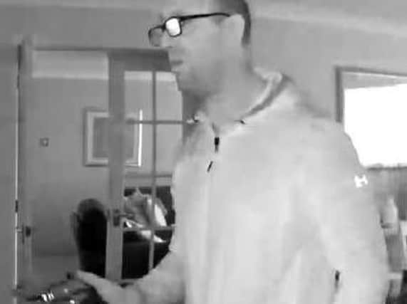 CCTV image taken from the victim's home security camera during the incident